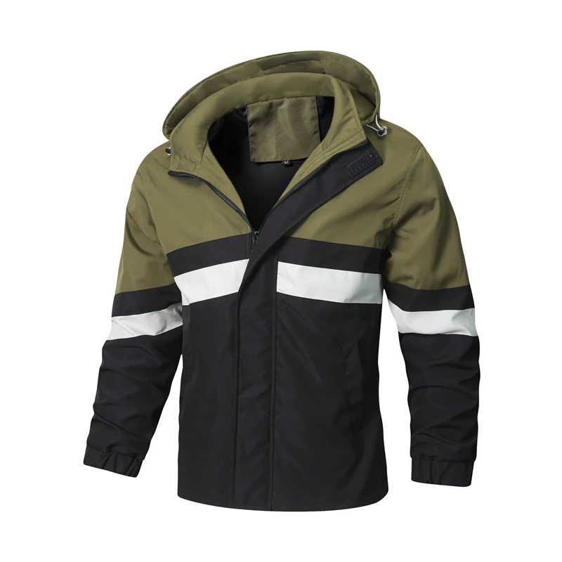 

2023 New Men Autumn Outdoors Casual Loose Detachable Hooded Jacket Men Spring Windproof Fashion Classic Sport Jacket Male Coat
