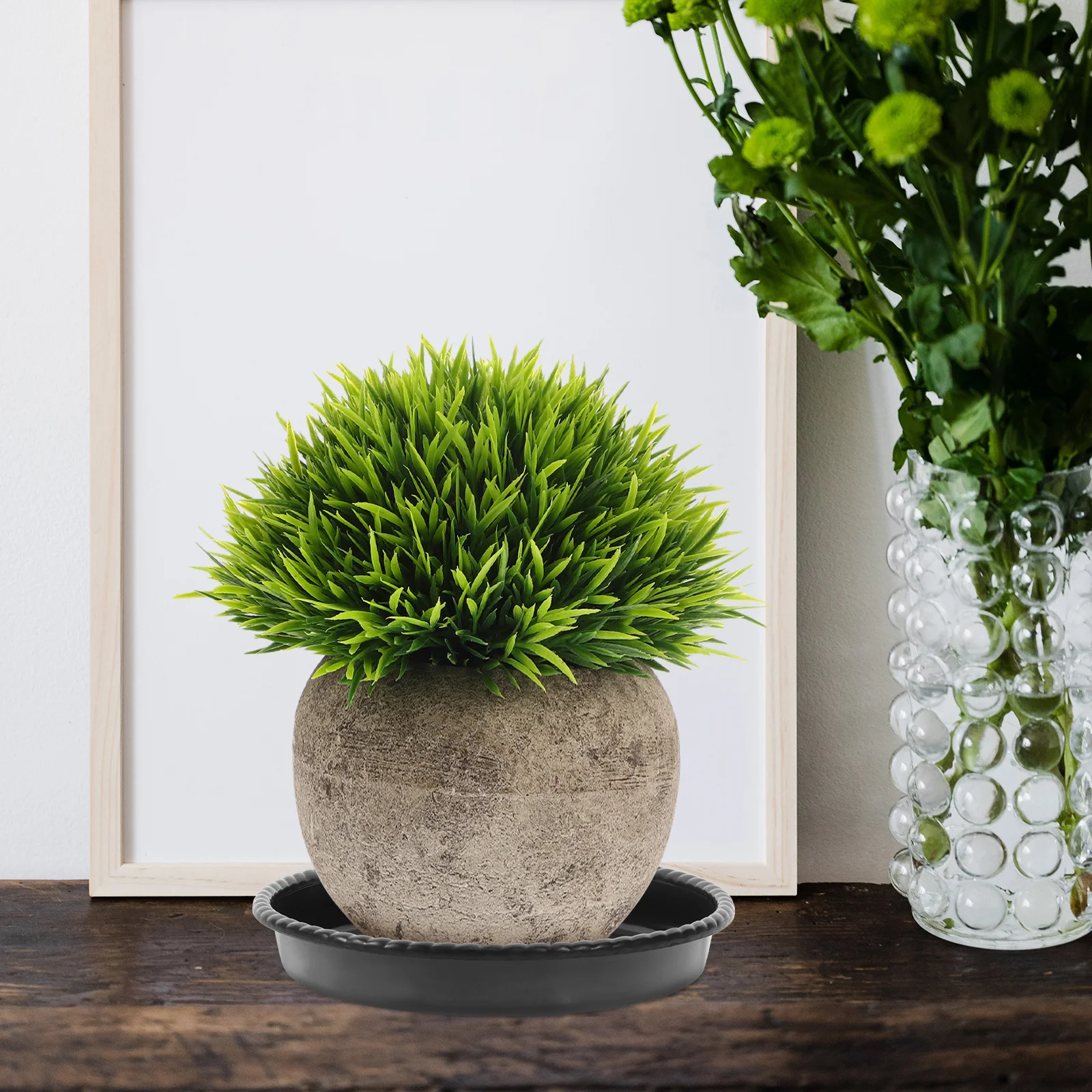 

10pcs Thickened Resin Plant Pot Tray Round Drip Saucer For Indoor Outdoor Use Plastic Drainage Trays Flowerpot Base