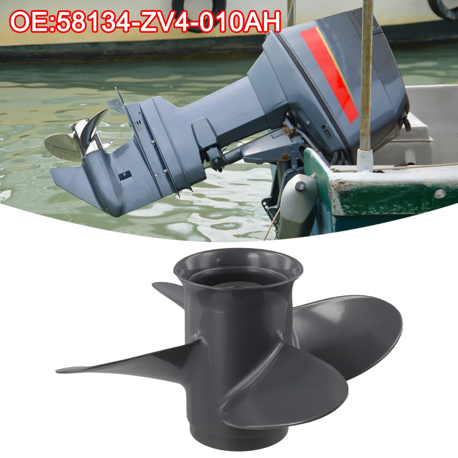 Aluminum Marine Propeller Designed Exclusively for Honda Engines; Enhanced Speed and Performance in Diverse Water Environments