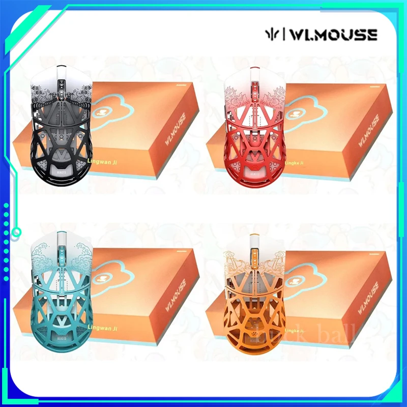 

Wanling WLmouse Beast x Mouse PAW3395 Dual Mode Wireless Magnesium Alloy 8K Gaming Mouse Lightweight Pc Gamer Accessories Gifts