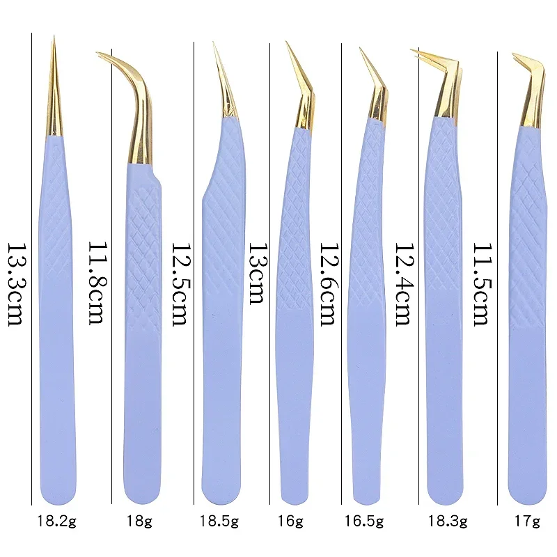 Sdotter 1PC Pinzette per ciglia Pinzette super dure in acciaio inossidabile Forniture per trucco antistatiche ad alta precisione Estensioni delle ciglia delle donne