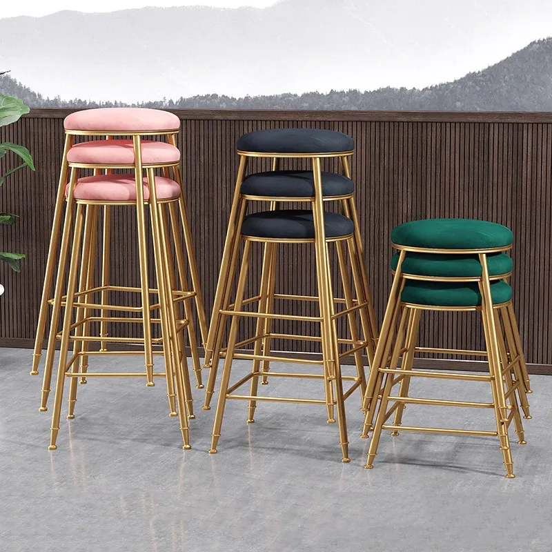 

Nordic Kitchen Bar Stools Green Free Shipping Vintage Designer High Bar Stools Reception Chaie Haute Pour Cuisine Room Furniture