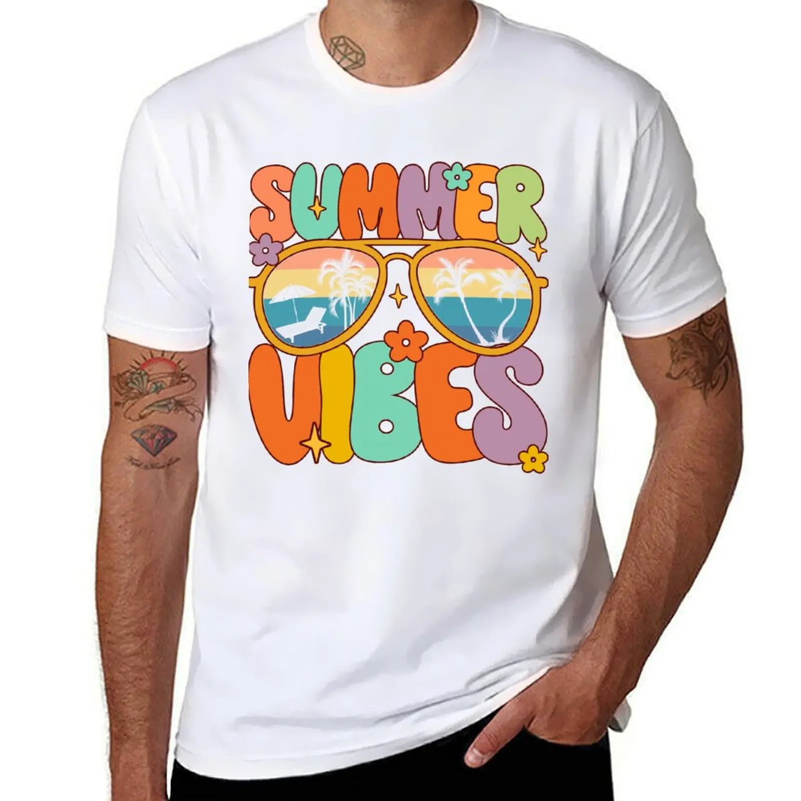 

Summer Vibes Relaxing Mode T-Shirt cotton t shirts man 100% funny t shirts dark humor T-Shirt