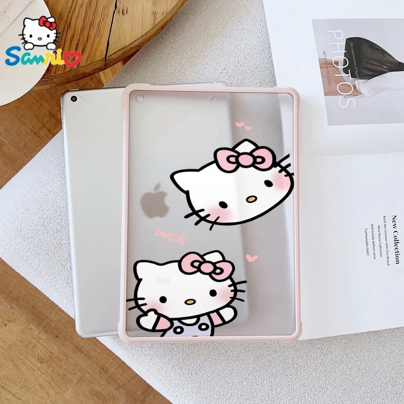 

Розовый прозрачный чехол для iPad SanrioHello Kitty, подходит для iPad Pro 2022/2024, iPad Air 3/5, iPad Mini 6, iPad 6/10