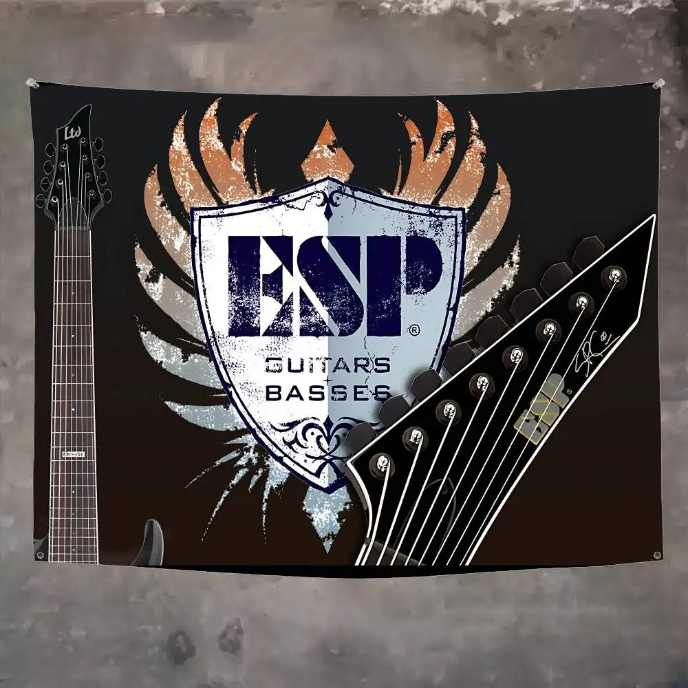 E-Esp-Guitars Flags Home Decor Tapestries Banners Background Decorations Children's Banners Holiday Decorations Backdrops