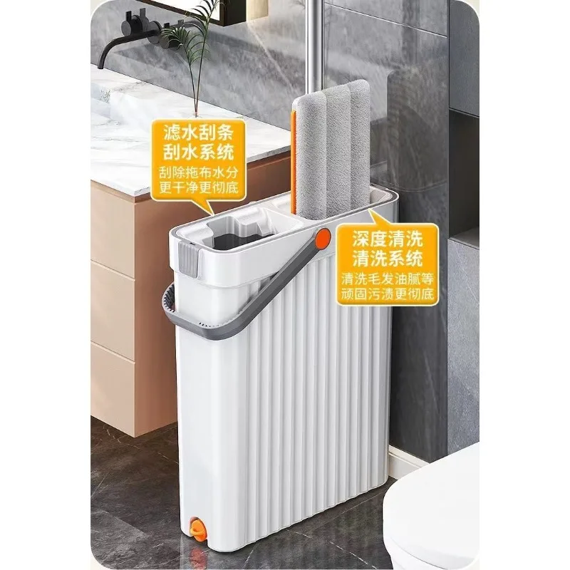 Thickened mop bucket dry and wet separation, mop household mop, hand-washing lazy mop view 5