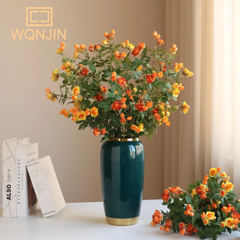 Wqnjin neue schöne kleine Rosen künstliche Seide Blume Hochzeit DIY Sammelalbum Flores künstliche Herbst haus Dekor – Detail 3