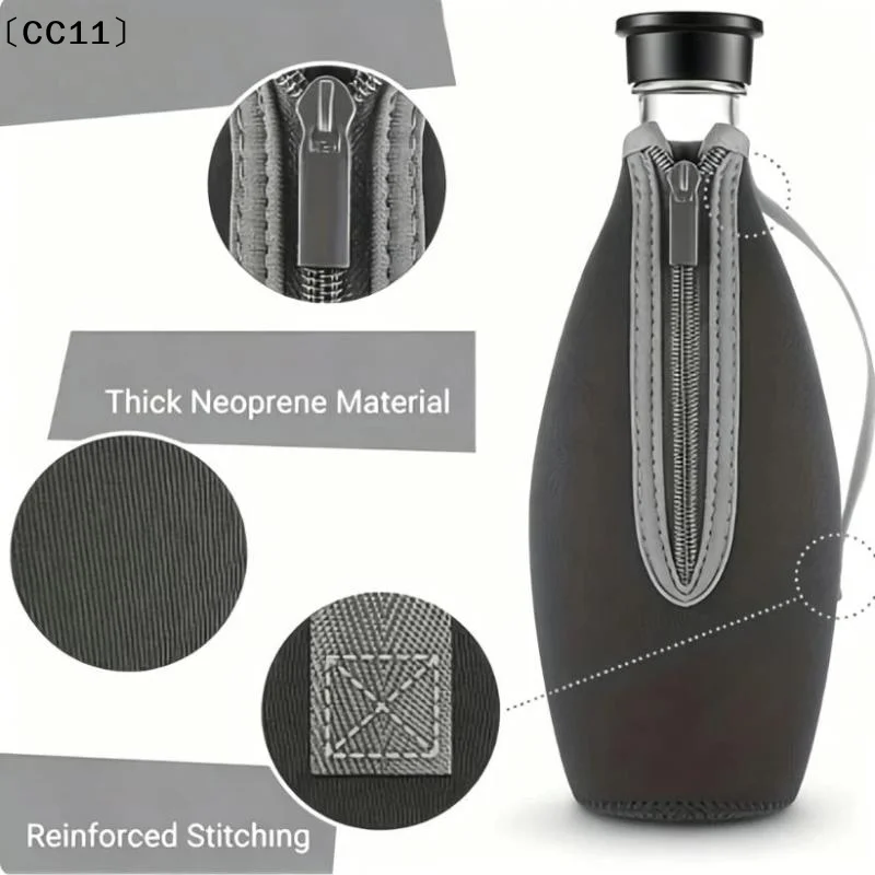 1000Ml Soda Bottle Protective Case Neoprene Bottle Protector Sleeve Party Outdoor Activity Protective Cover With Zipper〔CC11〕