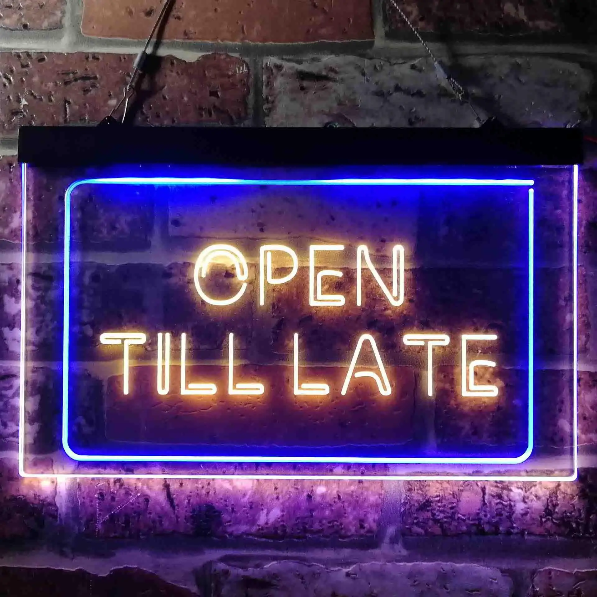 OPEN TILL LATE Dual Color Led Neon Sign st6-i3623