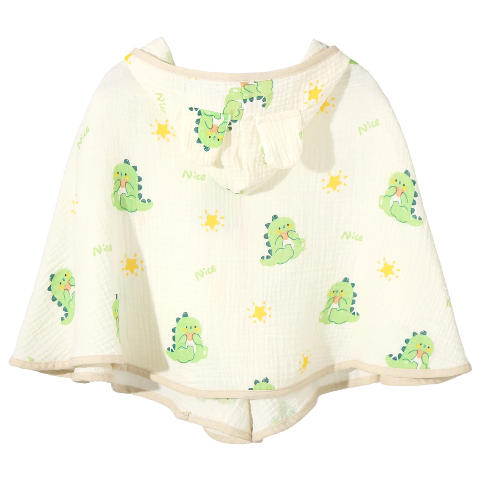 Baby Boys Girls Cute Cotton Bath Towel Hooded Printed Press Button Bathrobe Child Warm Towels Bathroom Beach Pool Outdoor Cloak