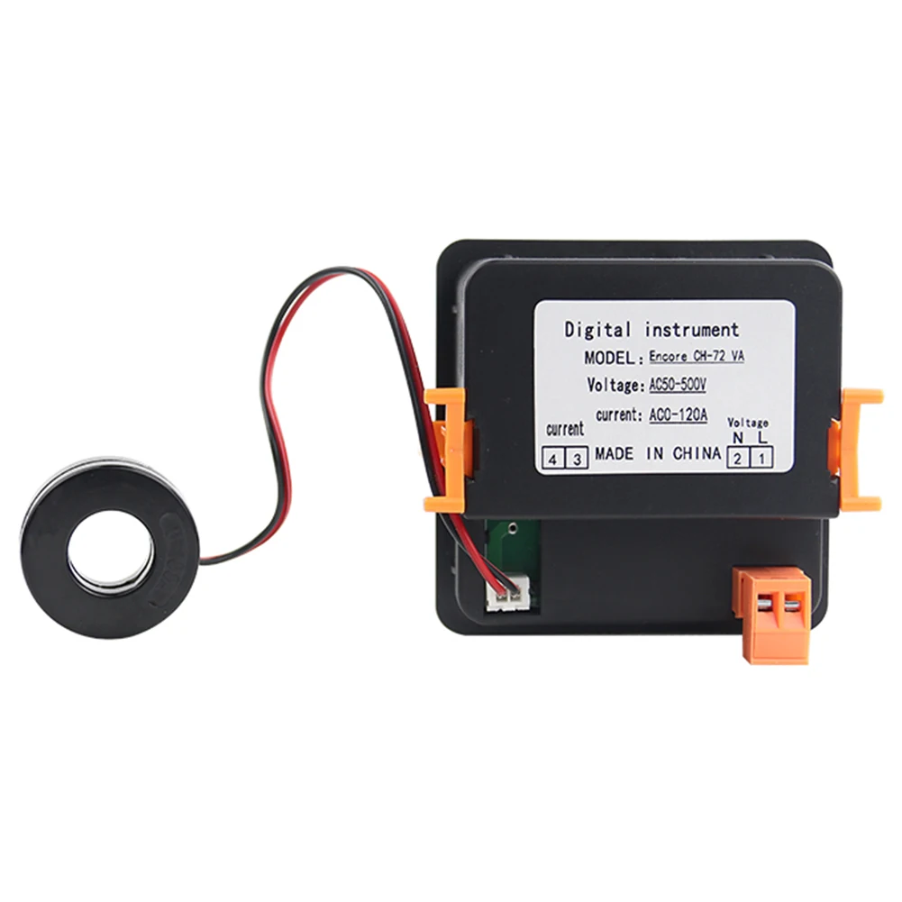 1 قطعة أداة قياس AC50-500V 1-120A عالية الدقة متر أدوات كهربائية الجهد الرقمي الحالي المزدوج عرض متر تركيبات