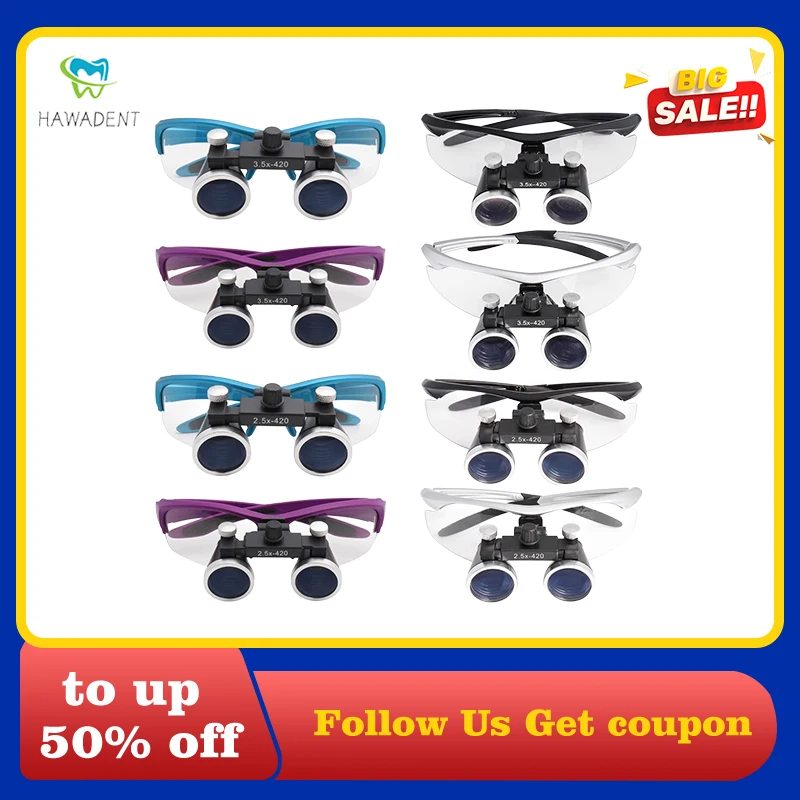 Dental Loupes Dental Magnifier Dental Lab Medical Loupes Magnification Binocular 2.5x/3.5x