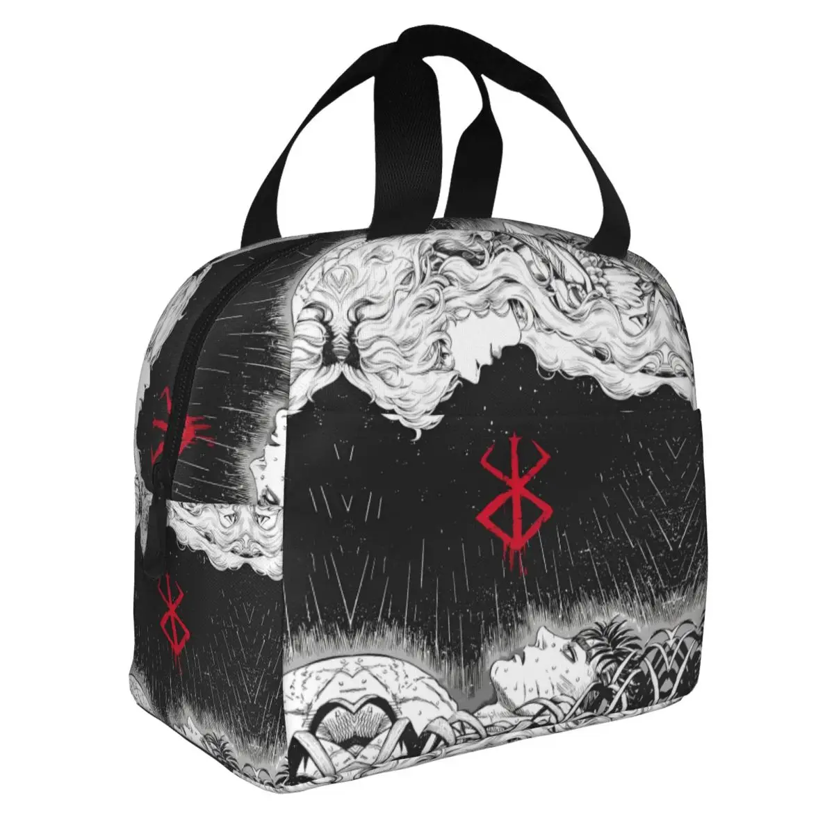 Japan Anime Berserk Insulated Lunch Bag Thermal Bag Reusable Swordsman Manga Guts Tote Lunch Box for Men Women Office Travel