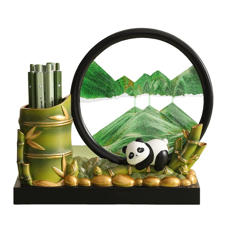 PYH Creative Panda Promising Pen Holder Office Desktop Inspirational Decoration Birthday Gift for Boys and Girls