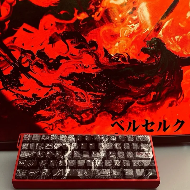 Keycaps Berserk Dark Freak Keycaps Berukir 87 Pasang Keycaps Berikut Cocok Untuk Wooting Ez63 Made 68 Dll
