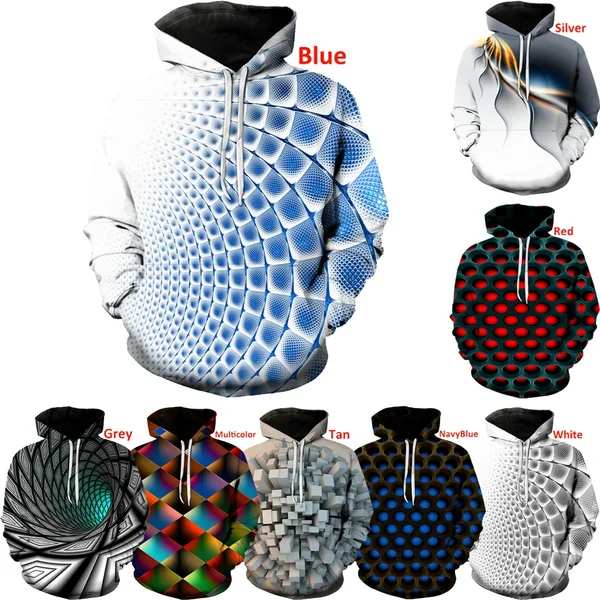 Men Long Sleeve Cool Hoodies 3D Print Colorful Cloud Male Hoodies Sweatshirt Shirt S-6XL