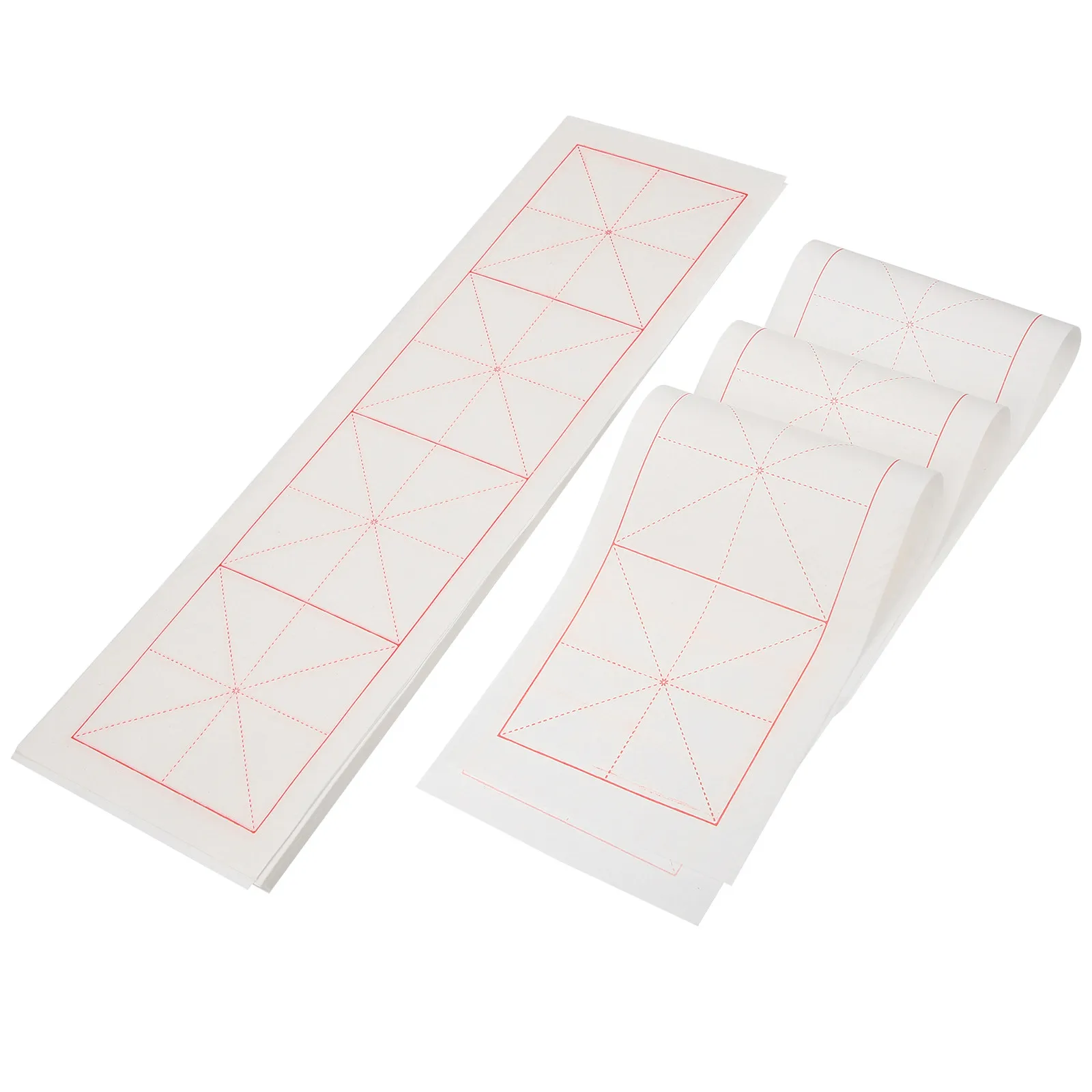 200 Sheets Chinese Calligraphy Paper Mizige Grid Premium Material Slow Infiltration Ink Holding Writing Sheet Calligraphy Paper
