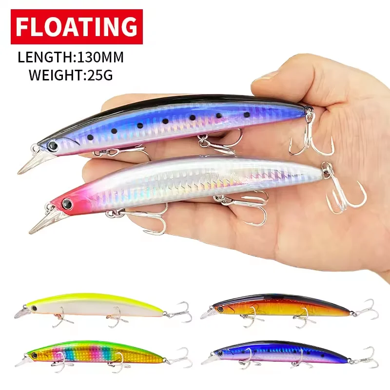 1 قطعة البلمة 130 مللي متر 25 جرام العائمة البلمة الكبيرة Pesca Choco المياه المالحة باس بايك الصيد الطعم Pesca Isca البلاستيك صيد السمك 9107 #1