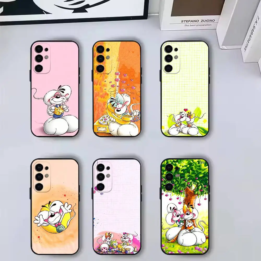 Cartoon D-Diddl  Phone Case For Samsung S25,S24,S21,S22,S23,S30,Ultra,S20,Plus,Fe,Soft Silicone Black Cover