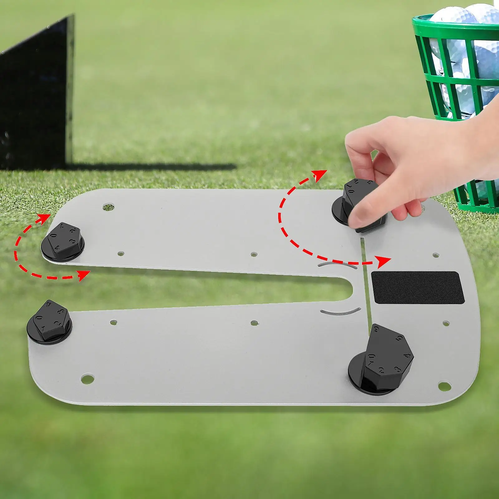 Golf Putting Trainer Aid Golf Putters Training Portable Lightweight Supplies Accessories for Club Practice Golfer Yard Indoor