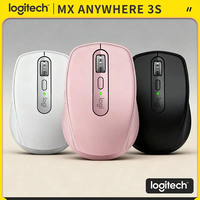 

Logitech MX Anywhere 3S Wireless Mouse - 8000 DPI, Hyper-Scroll, Silent Click, Anti-Slip Grip, Travel-Ready for Business Trip