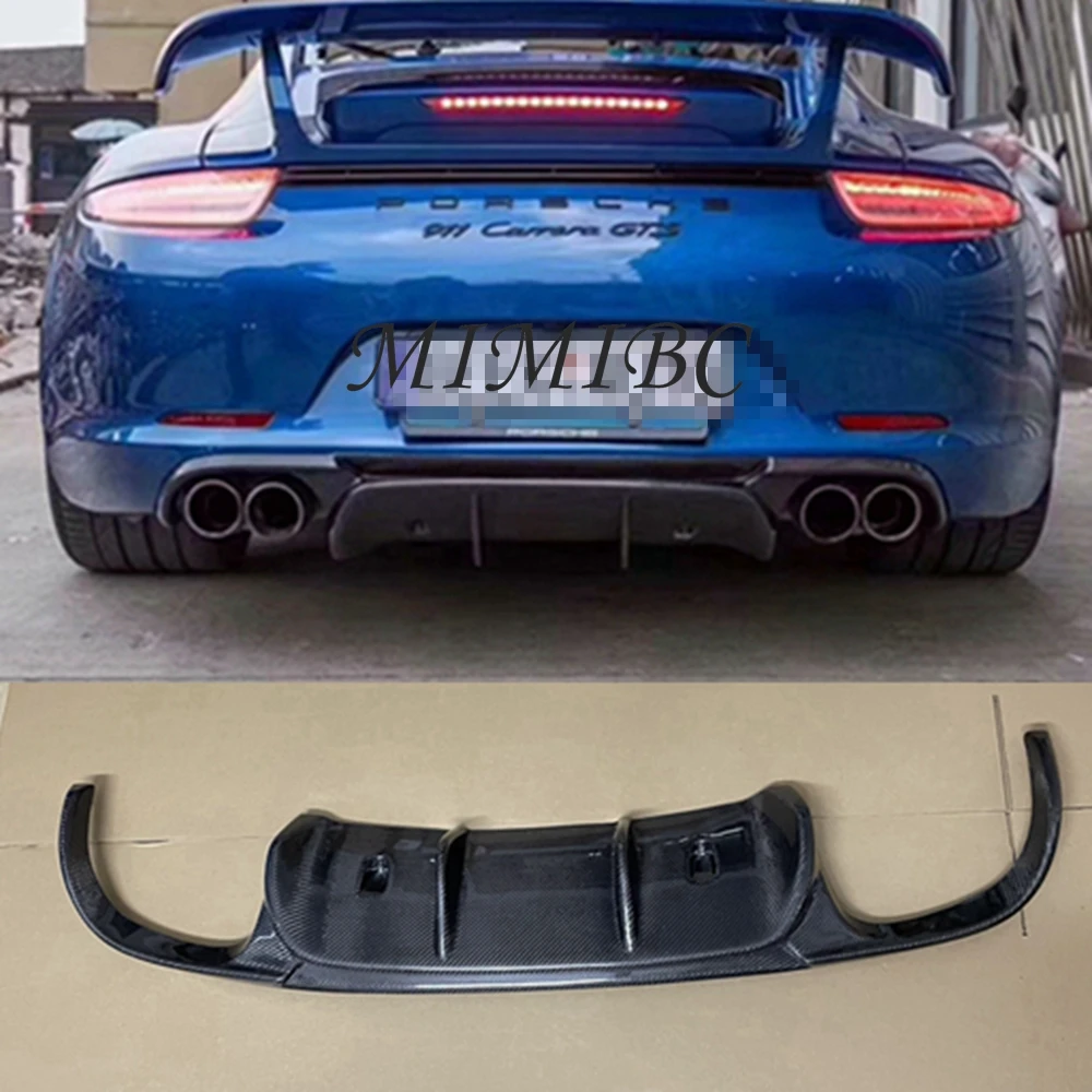 

FOR Porsche 911 991 Carrera & Carrera S 2012-2015 V Style Car Rear Bumper Lip Splitter Diffuser Body Kit Guard Protection