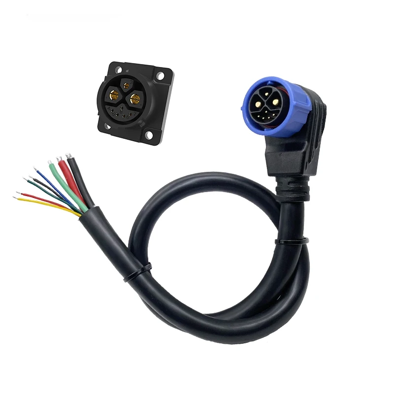 M25 2+1+5 Lithium-Batterie Selbstverriegelnder Steckverbinder Wasserdichtes E-Bike Stromkabel 8-Pin Elektrofahrzeug Ladeanschluss Kabel