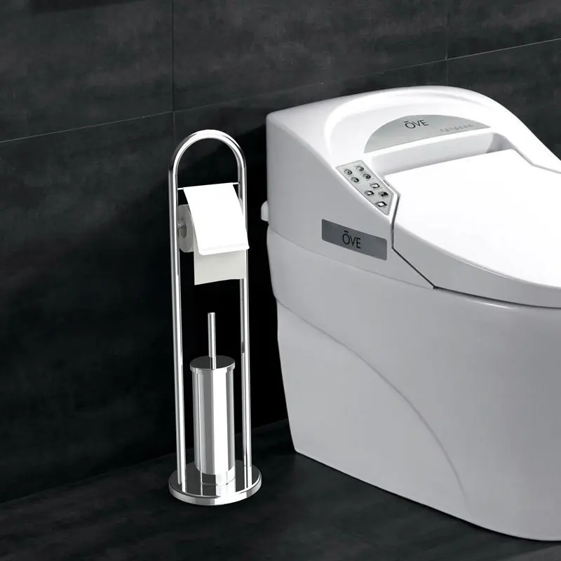 

Современный держатель для туалетной бумаги с подставкой для щеток, настенная полка из нержавеющей стали, экономия места в ванной комнате