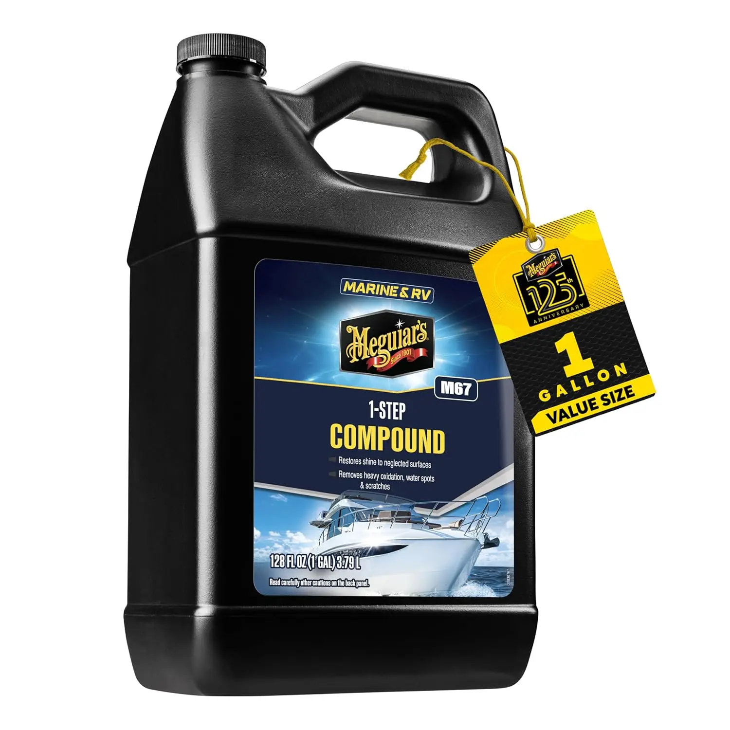 

Морской комплексный очиститель-воск One Step Compound Cleaner Wax Gallon для лодок, автодомов и транспортных средств