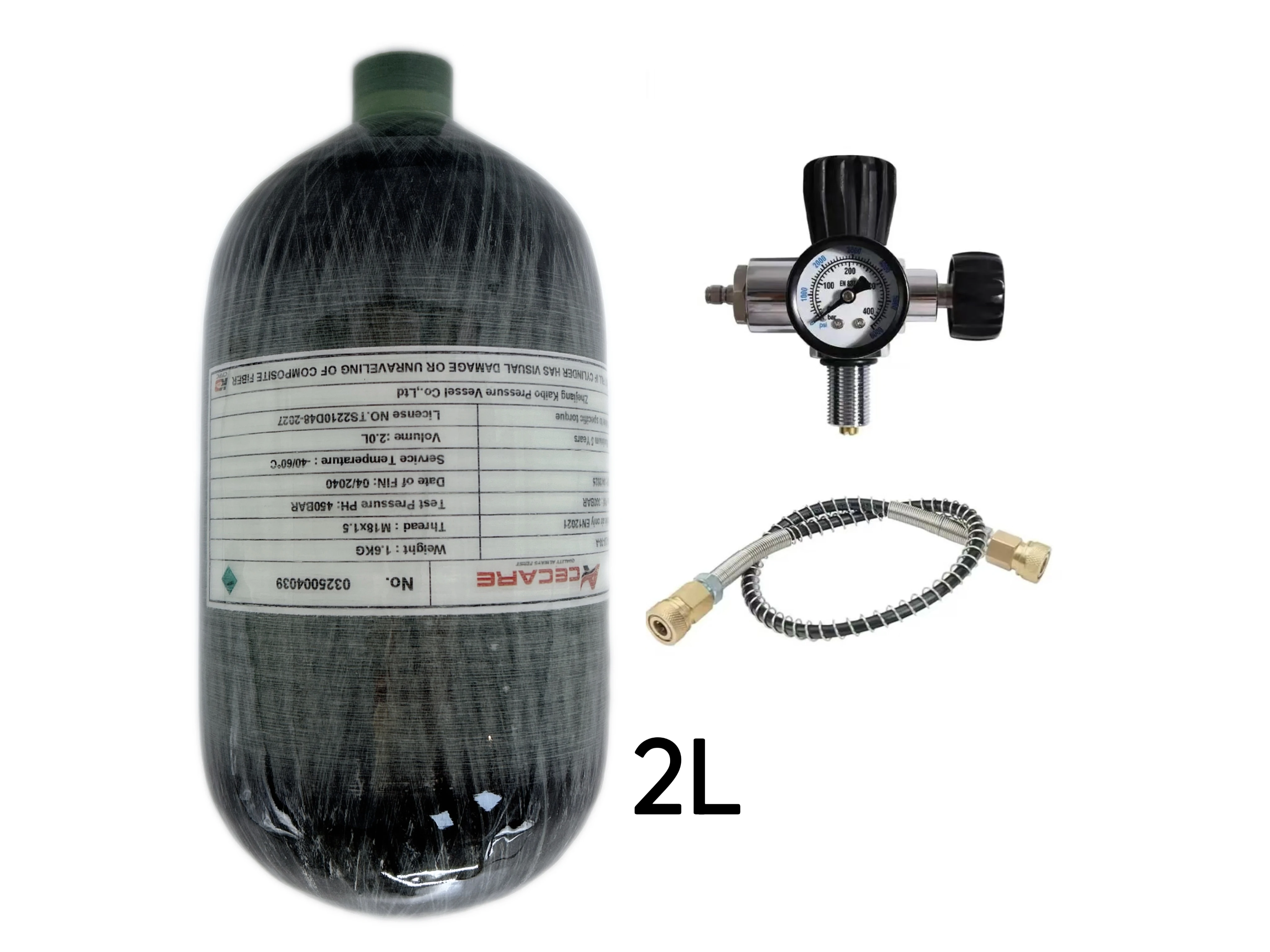 

Acecare 4500Psi 300Bar 30Mpa 2L Carbon Fiber Cylinder HPA Air Tank Mini Scuba Diving Cylinder With Valve for Diving M18*1.5