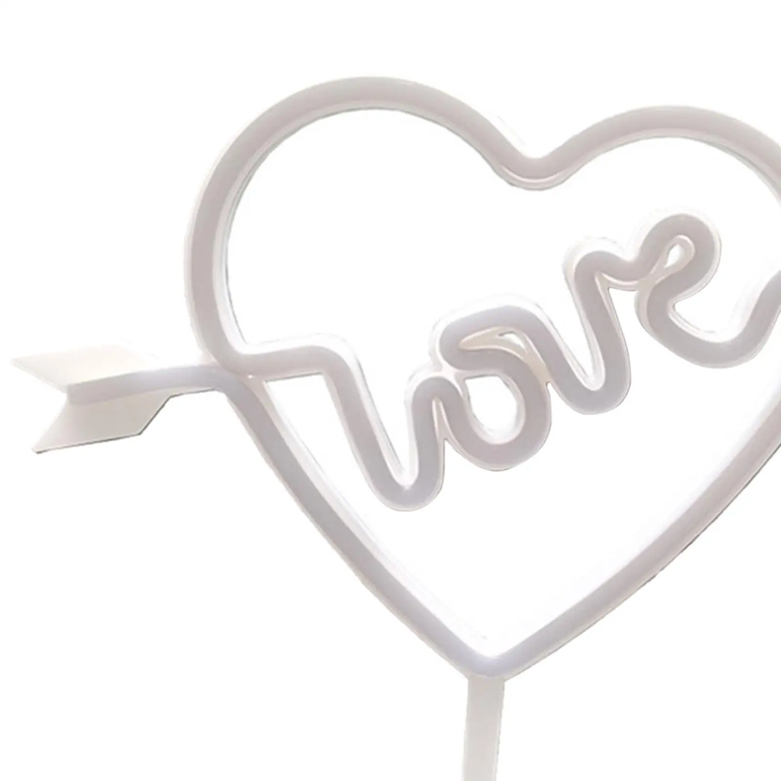 

Heart Shaped Neon Light, Ornament Night Lamp with Stand Base Decorative LED Neon