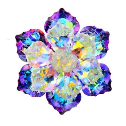 CINDY XIANG Shining Crystal Flower Brooches For Women Handmade Winter Fashion Pin 20 Colors Available Party Accessories