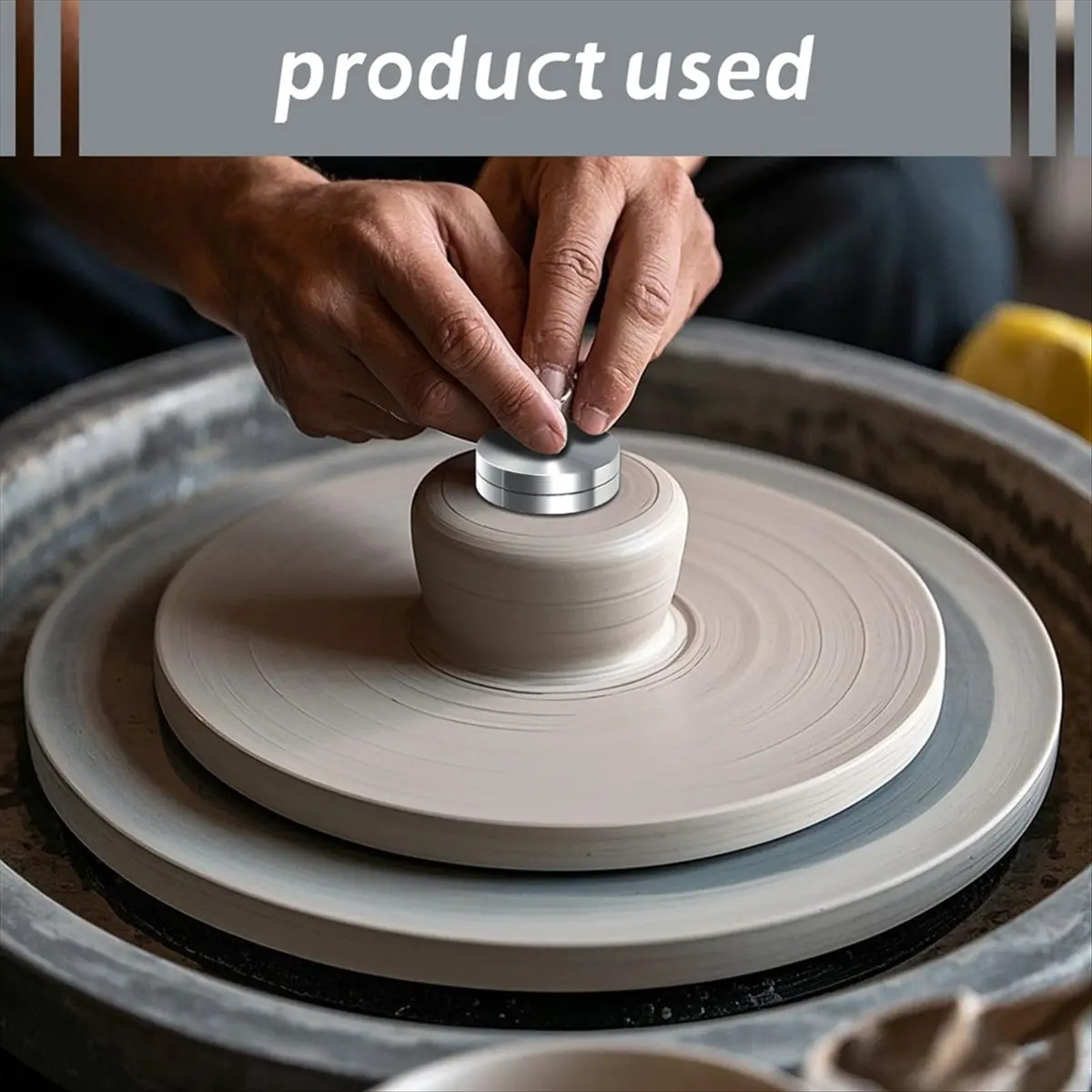 ABFW 3 PCS Ceramic Clay Pottery Throwing Trimming Spinner Tool Set - Includes 30mm, 38mm, 45mm Clay Spinner for Pottery