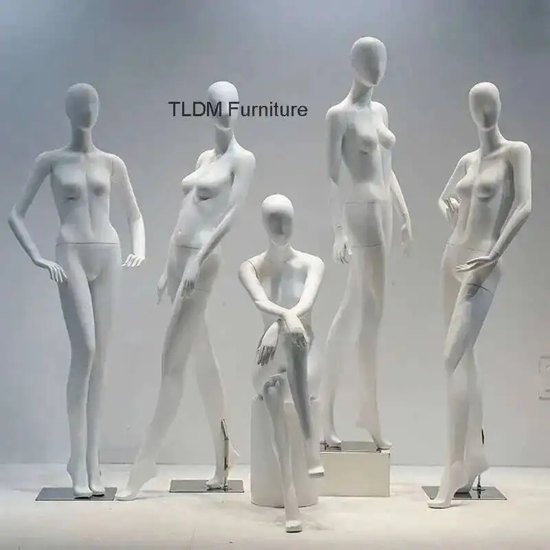 

Nordic Full Body Women's Mannequins Fashion Clothing Store Wedding Dress Window Display Props Fake Human Body Female Model Stand