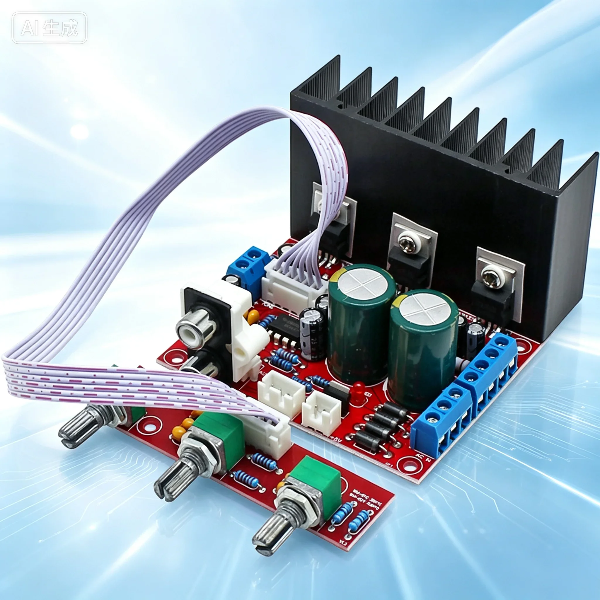 2.1 Channel Audio Amplifier Board for HIFI Subwoofer, TDA2030A Compatible with LM1875, PC Speaker Amp Module