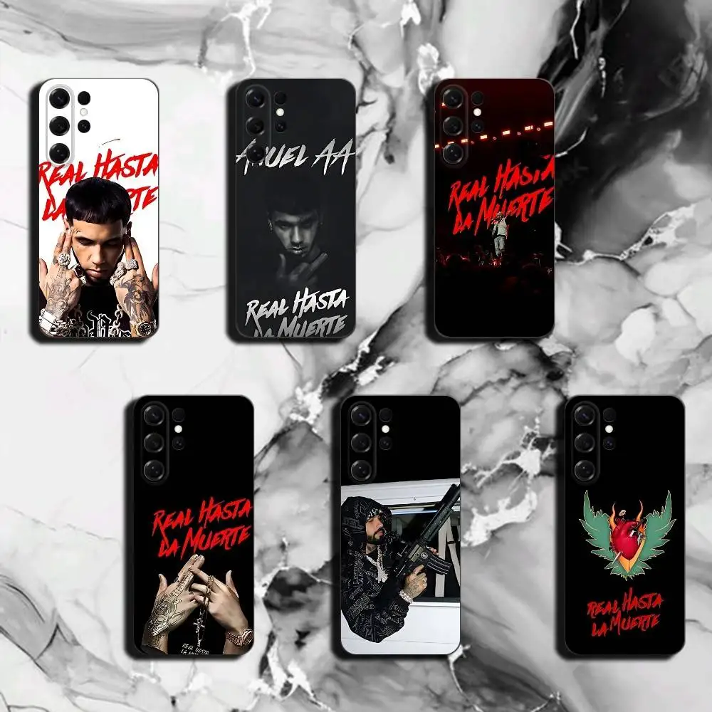 A-Anuel Real Hasta La Muerte for Samsung S26 25 24 23 22 21 Ultra Case Liquid Silicone Soft Shell Plus