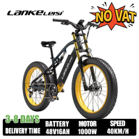 LANKELEISI RV700 Mountain Snow Electric Bicycle 26*4.0 Inch Fat Tire E-Bike 1000W Motor 48V16AH Lithium Battery Electric Bike