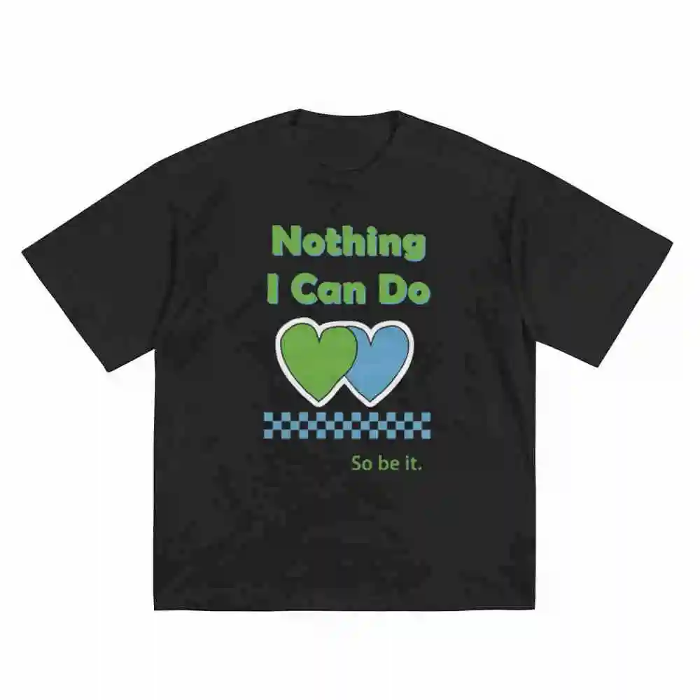 Louis Larry Stylinson Blue Green Heart Short Sleeve Tee 100% Cotton T-Shirt