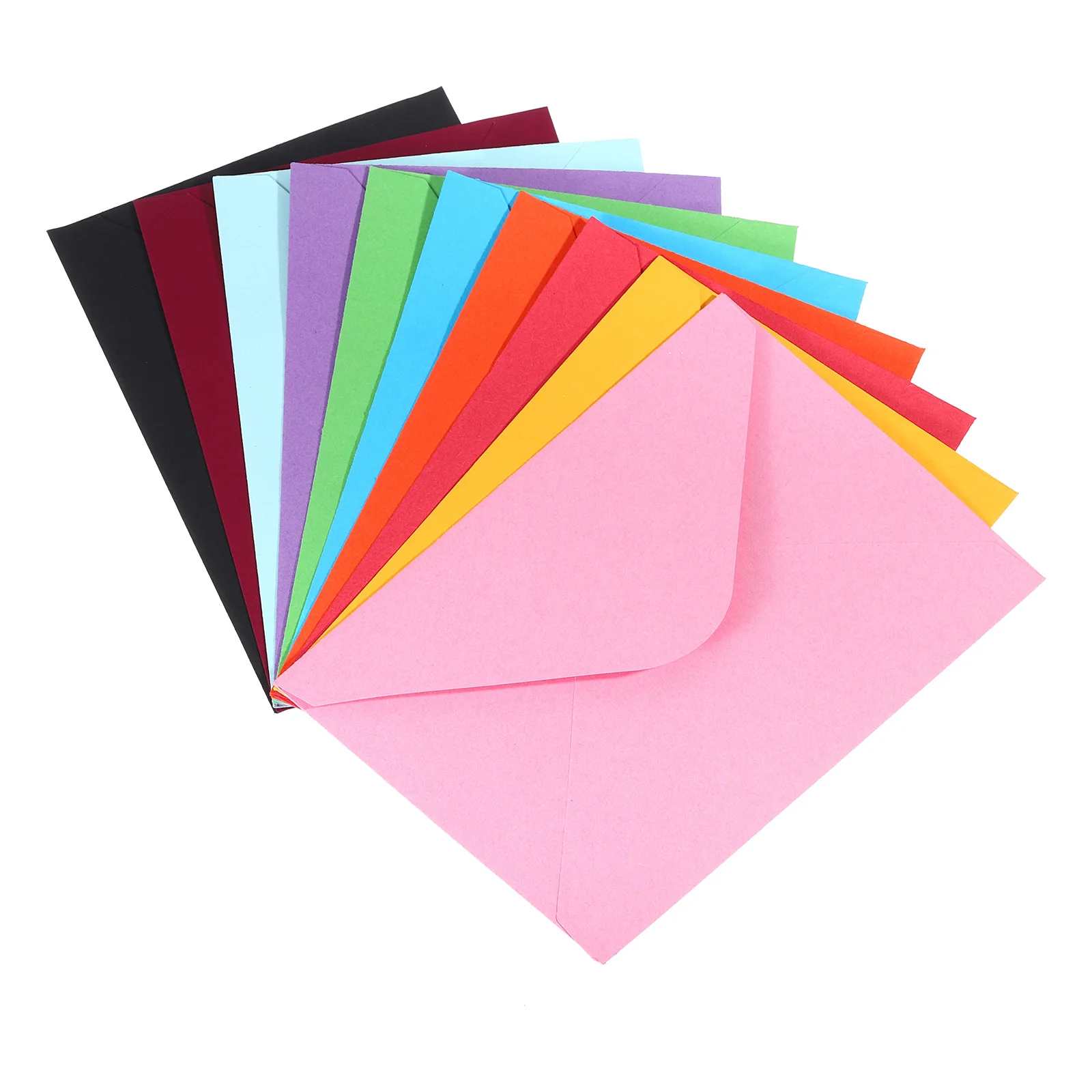 Imagem -02 - Mini Multicolor Envelope de Papel em Branco Cartões de Presente Cartões de Visita Envelope para Casamento Convite do Partido Graduação 100 Pcs