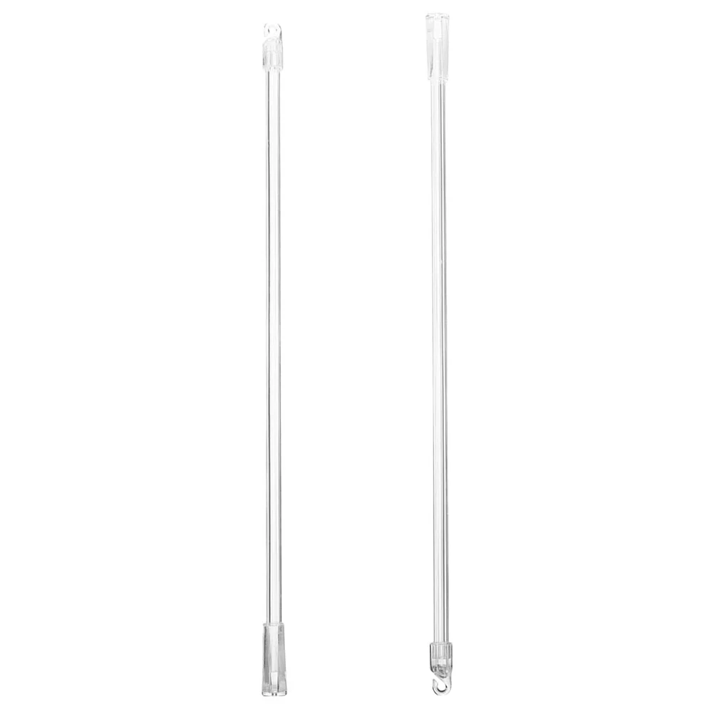 

2 Pcs Curtain Pull for Curtains Venetian Blind Rotor Cordless Windows Rod Wand Pp