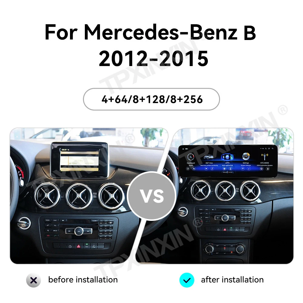 14.9 Inch Carplay 4G Android 13 For Mercedes Benz B Class W246 B180 B200 2013-2015 Car GPS Navigation Multimedia Player HeadUnit