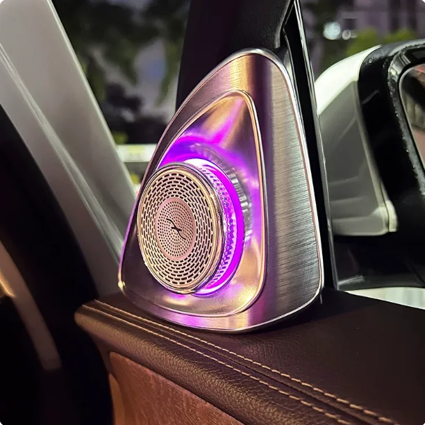 64 Colors 3D Rotating Tweeter For Mercedes Benz C GLC E S-class W205 W213 W222 X253 W177 RGB LED Luminous Car Speaker Horn Refit