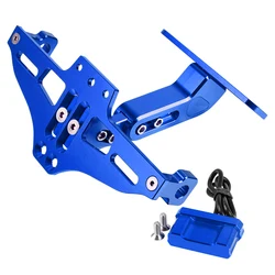 Soporte de montaje de placa de matrícula trasera modificada para motocicleta CNC para Yamaha YZF R1 R3 R6 R125 R25 TTR RSZ CBR600 YZF600 MT 03 25