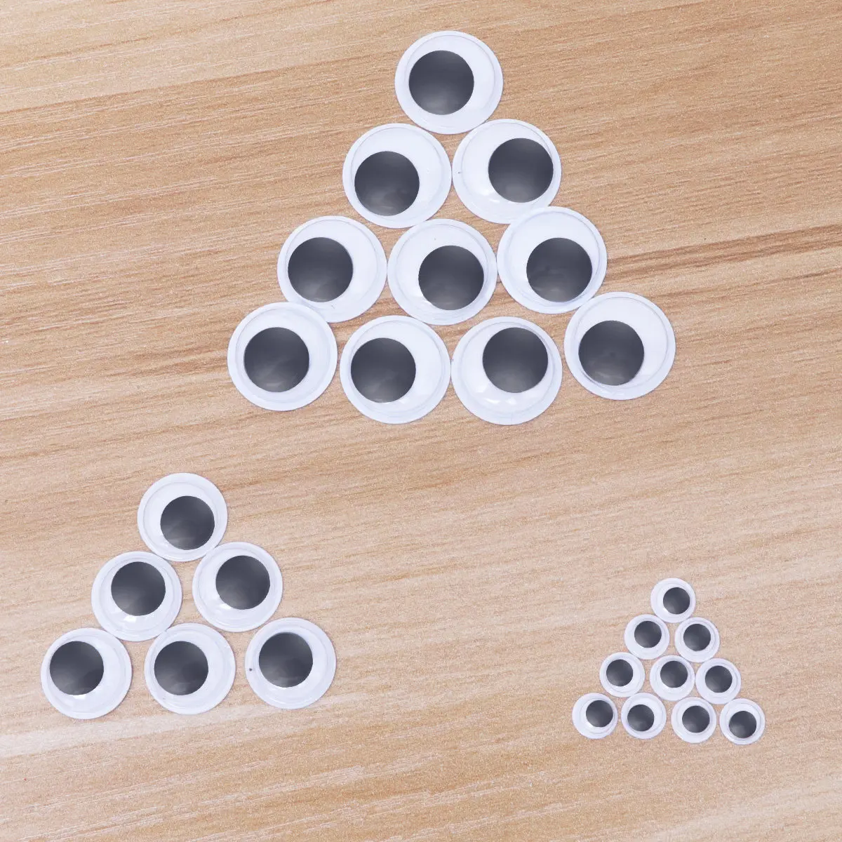 

250Pcs Adhesive Wiggly Eyes 6Mm 12Mm 15Mm DIY Plastic Craft Supplies Animal Eye Decorations for Handmade Puppet Projects