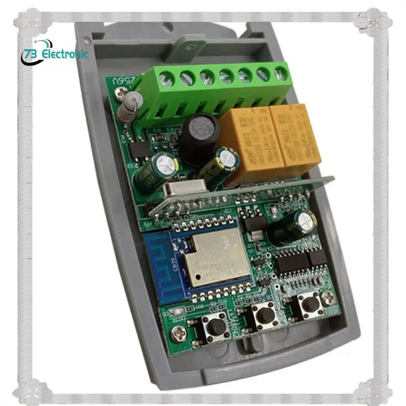 

24-часовой приемник доставки Tuya WIF Zigbee, умный механизм открывания гаражных ворот, 2 канала, 433,92 МГц, фиксированный подвижный код, универсальный контроллер переключателя