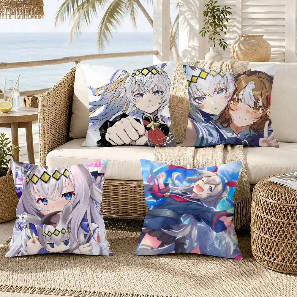 Oguri Cap Tamamo Cross Umamusume Pretty Derby Pillow Case for Sofa Living Room Home office Decor Protective Cover