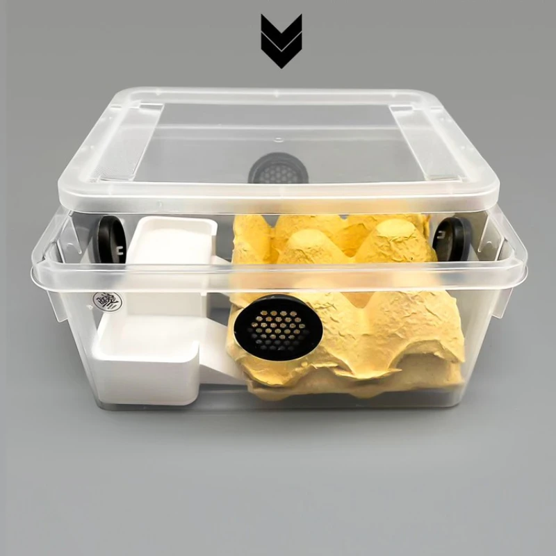 

Reptile Feeder Breeding Box Portable Travel Carrier for Cherry Roaches Pinhead Crickets Mealworms Small Pet Box Insect House