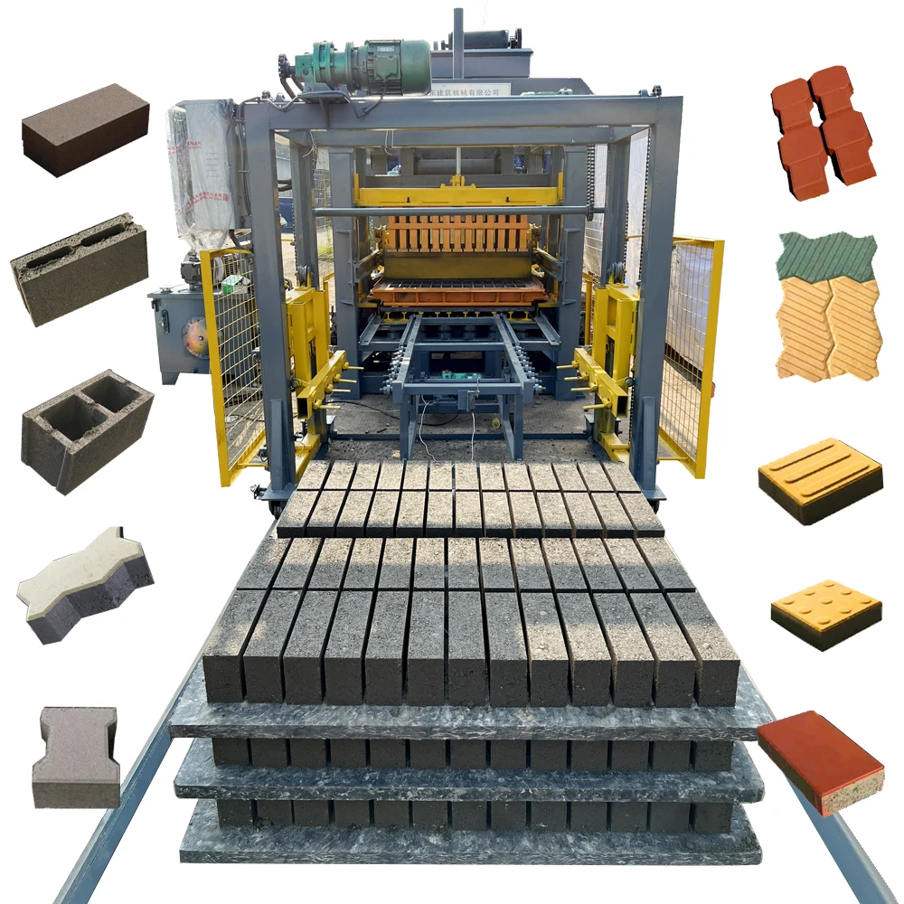 KAIDONG QT5-15 Paver Making Machine Vibrated Hollow Interlock Block Brick Making Laying Moulding Machine Brique Automatic