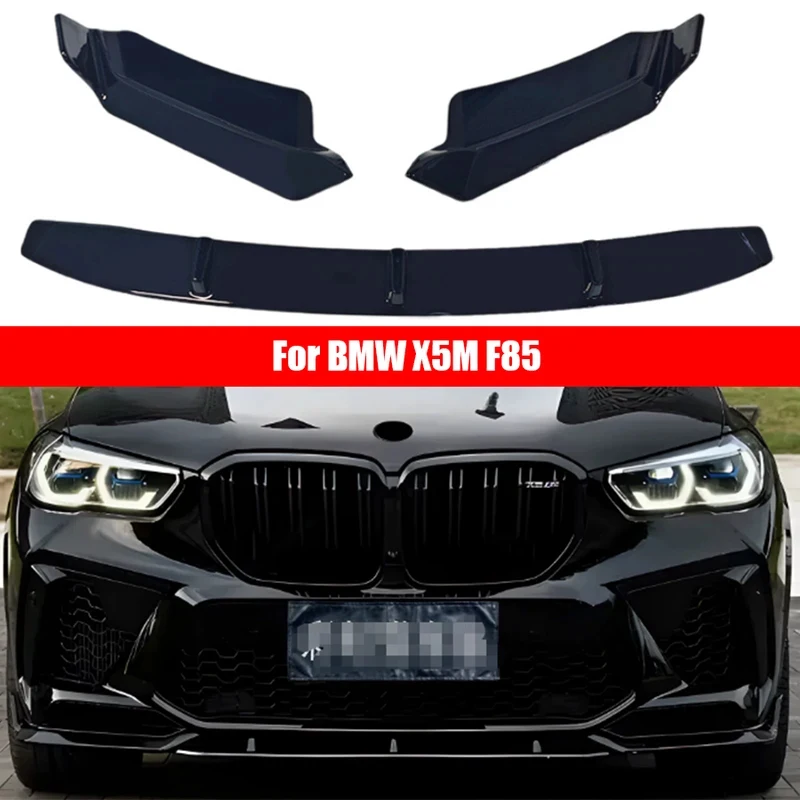 

For BMW X5M F85 2013-2019 glossy black Spoiler Front Bumper Lip Diffuser Front lip Front Chin black Bright Black Spoiler Body Ki