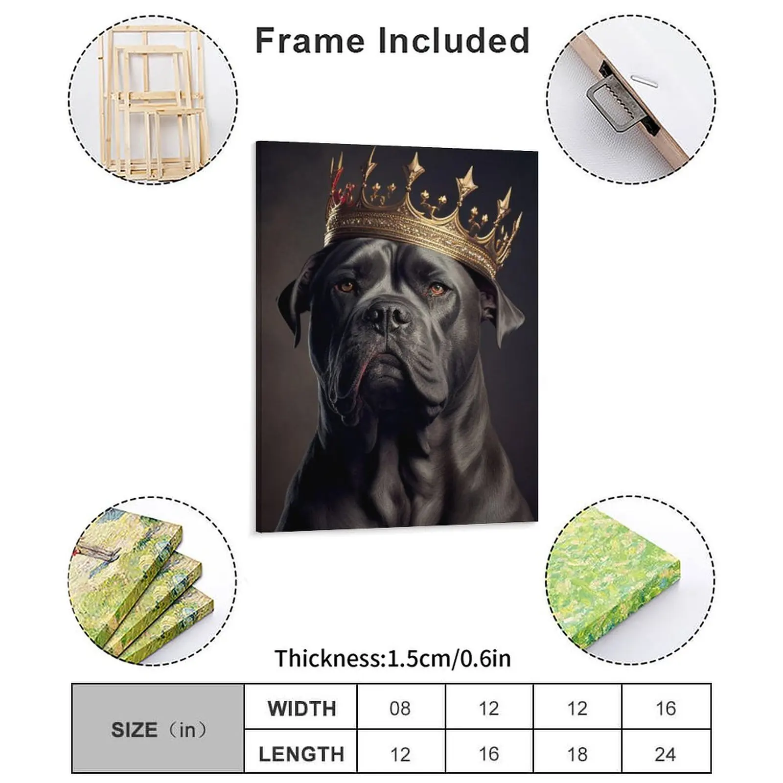 Cane  King Canvas Painting Create Club Bar Garage Wall Cave Framed Wall Paintings